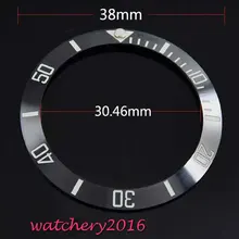 38 мм черный керамический ободок светящиеся знаки новейшая Горячая вставка для мужских часов сделано фабрика Parnis