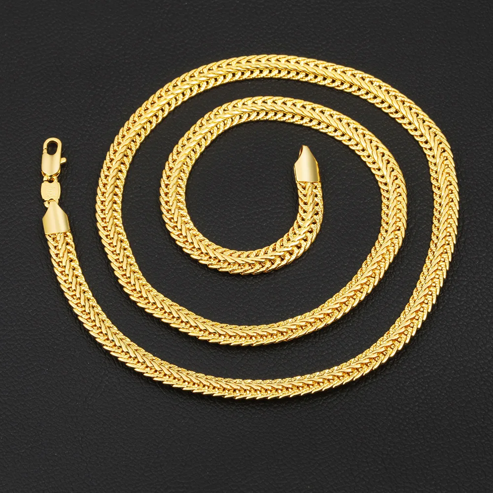 Mens Necklace Snake Chain Yellow Gold Filled Classic Jewelry Giftin