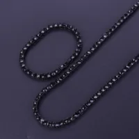 Ensemble collier et bracelet de tennis lettre à bulles pour hommes, JoChoker en biscuits, bijoux Hip Hop Street Rock, document doré, 1 nucléo5 mm 6
