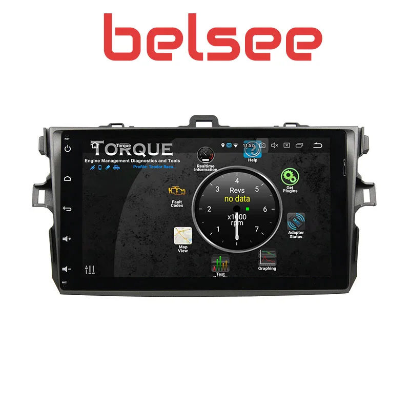 Excellent Belsee 9" IPS Screen for Toyota Corolla 2007-2011 Android 8 Car Radio Stereo GPS Navigation Mirrorlink Bluetooth WiFi Autoradio 3