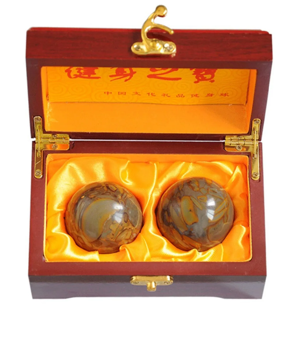 " фэн-шуй нува каменные шарики baoding китайские упражнения для здоровья шары для снятия стресса с подарочной коробкой W2350