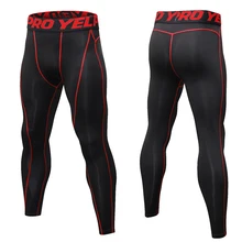 Для мужчин леггинсы для бега спортивные эластичные компрессионные быстросохнущие брюки тренажерный зал Фитнес леггинсы Мужской тренировки баскетбол брюки