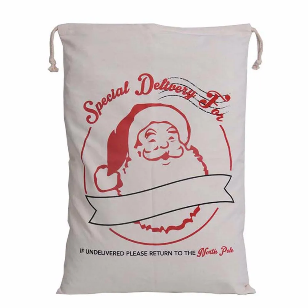 Zonaflor 10 стильных мешков Санта Клауса шнурок Рождественский Подарочный мешок 10 шт/партия Большой лося Органическая плотная ткань сумки для Рождества