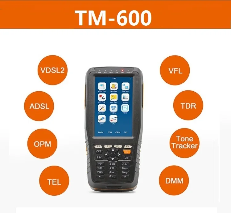 TM-600 VDSL VDSL2 прибор для тестирования ADSL WAN &amp LAN тестер линия xDSL испытательное