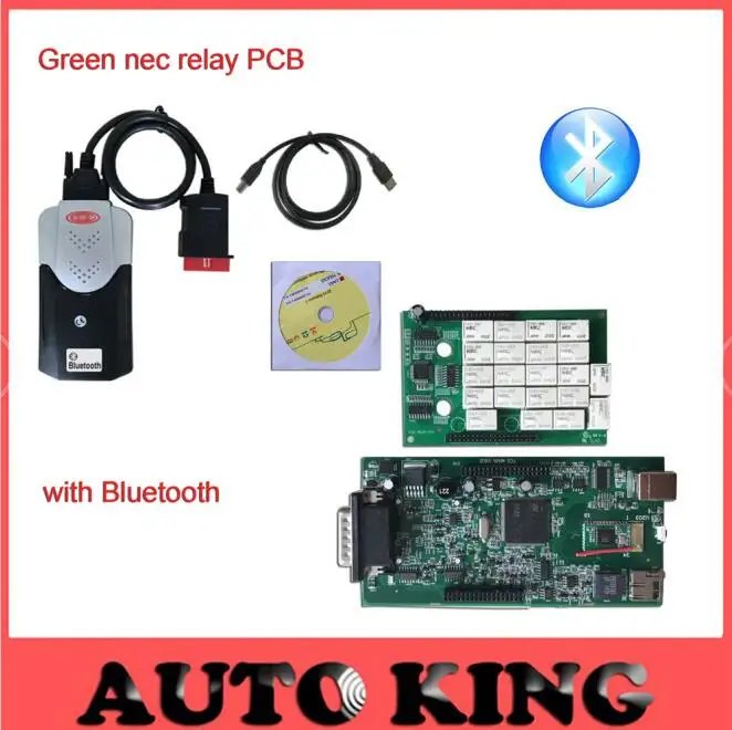 Tcs cdp pro plus с зеленая доска vd ds150e cdp VCI BLUETOOTH или usb для легковых автомобилей и грузовиков obd2 диагностический инструмент - Цвет: with bluetooth
