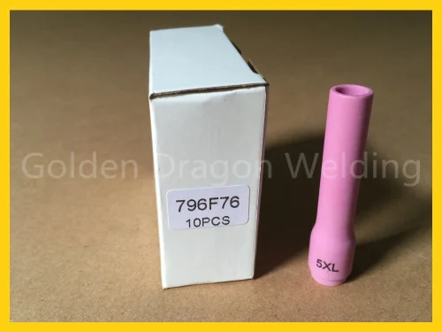 

TIG Long Alumina Nozzle 796F76 #5 For TIG Welding Torch Consumables SR PTA DB WP 9 20 25 Series,10PK