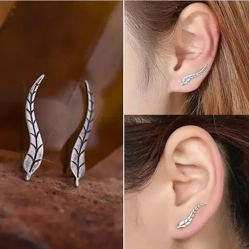 Promotion Earcuff New Punk Ear Cartilage Genuine 925 Sterling Silver Promotion Earcuff New Punk Ear Cartilage Genuine 925 Sterling Silver Cuff Wrap Clip Earrings 2pcs Pair In From Jewelry Accessories On