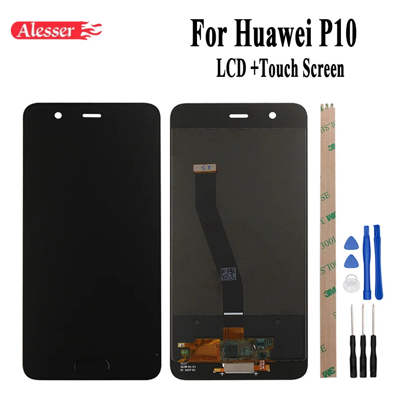 

Alesser For Huawei P10 LCD Display and Touch Screen Screen Digitizer Assembly Perfect Repair Parts 5.1 Inch+Tool +Adhesive