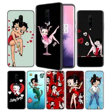 Betty Boop Cartoon Soft Black Silicone Case Cover for OnePlus 6 6T 7 Pro 5G Ultra-thin TPU Phone Back Protective Fundas Coque
