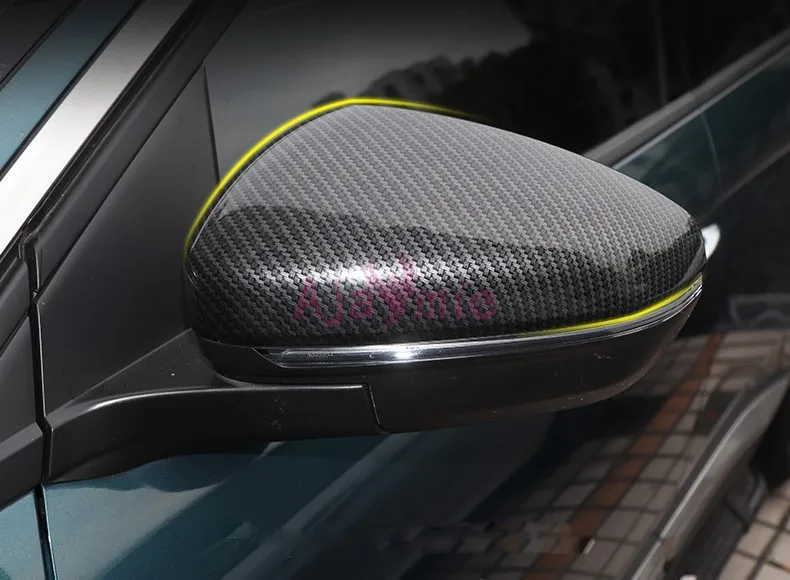 

Accessories For Peugeot 5008 3008 2017 2018 Carbon Fiber Color Door Mirror Overlay Rear View Cover Trim ABS Chrome Car Styling