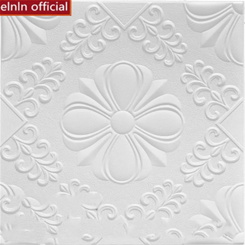 3d geometric pattern ceiling soft wall stickers study diningroom livingroom bedroom waterproof anti-collision foam wall stickers - Цвет: 59cmx59cmx5pcs