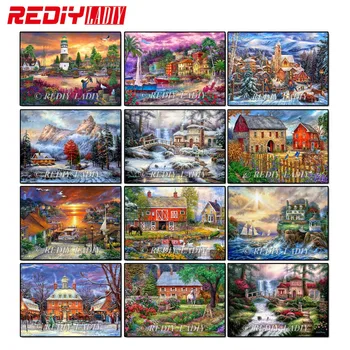 

Diy Diamond Painting Landscape 3D Diamond Embroidery Escapes Hobbies And Crafts Pictures Of Rhinestones Material For Handmade