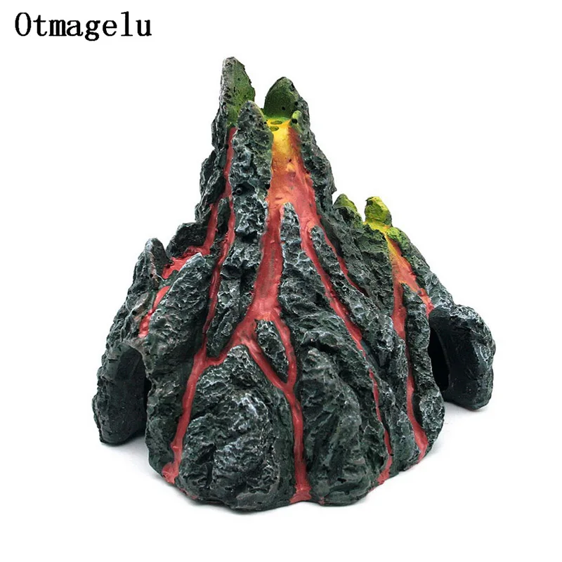 

Air Stone Fish Tank Aquarium Decoration Landscaping for Fish & Aquatic Pets Resin Simulation Volcanic Statue Rockery Ornament