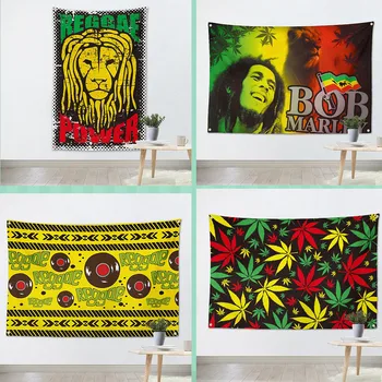 

Jamaican Reggae Music beat box Rock Poster Tapestry Pop Band Banner Four Holes Flag Mural Hanging Painting Bar Cafe Home Decor