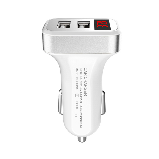 USB Car-Charger with LED Screen Smart Auto for iPhone 7 Samsung Xiaomi Car Mobile Phone chargers Car Charger Adapter Charging
