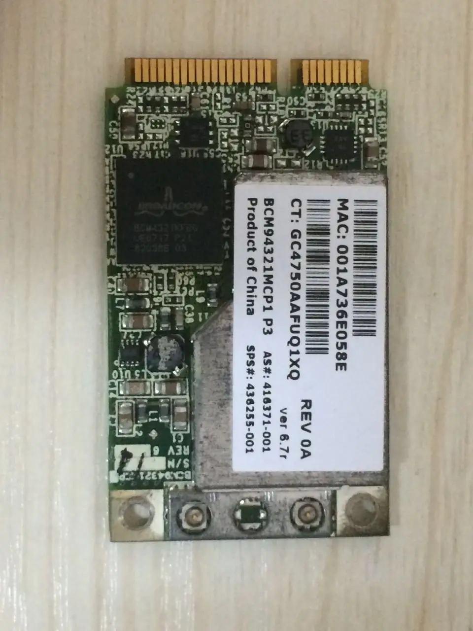 Беспроводная карта BroadCom BCM94321MC bmc4321 Mini PCI-e WLAN Wifi SPS: 441530-001 436255-001 для ноутбука hp