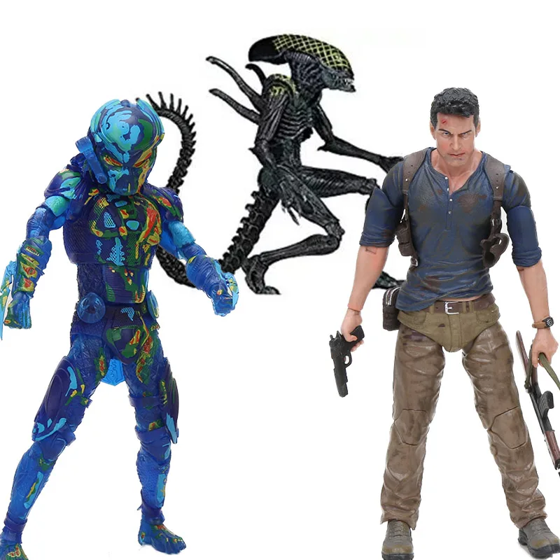 

Ultimate NATHAN DRAKE NECA Predator Action Figure Aliens vs Predator Warrior collection Model Toy Uncharted 4 A Thief's End