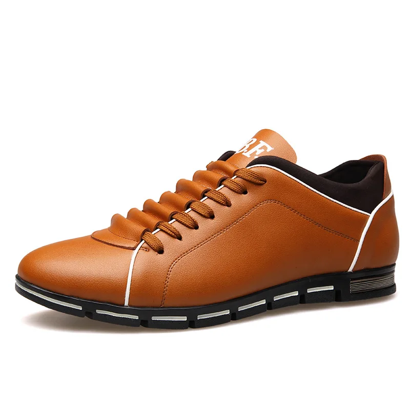 

Big Size 38-48 New Luxury Sneaker 2019 Fashion Mens Shoes Outdoor Walking Shoes Lace Up Men Leather Shoes Flats Men's Loafers