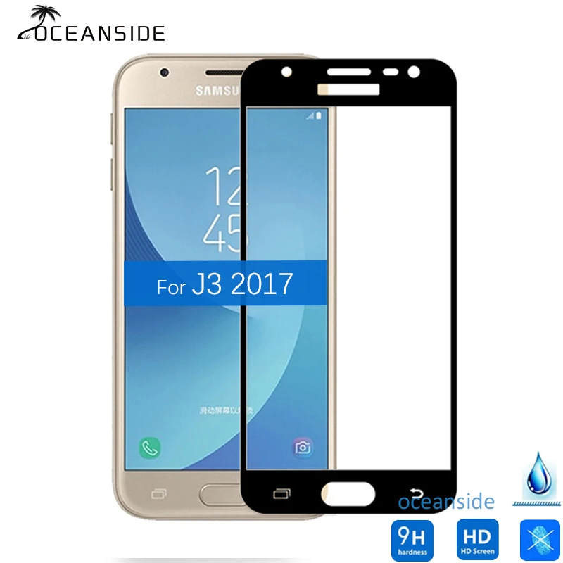 2 шт для Samsung Galaxy J3 2017 полное покрытие закаленное стекло 9H Защитная пленка экрана