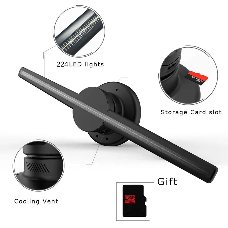 LED Holographic Projector Portable Hologram Player 3D Holographic Dispaly Fan Unique Hologram Projector for Logo Shop Publicidad LED Holographic Projector Portable Hologram Player 3D Holographic Dispaly Fan Unique Hologram Projector for Logo Shop Publicidad