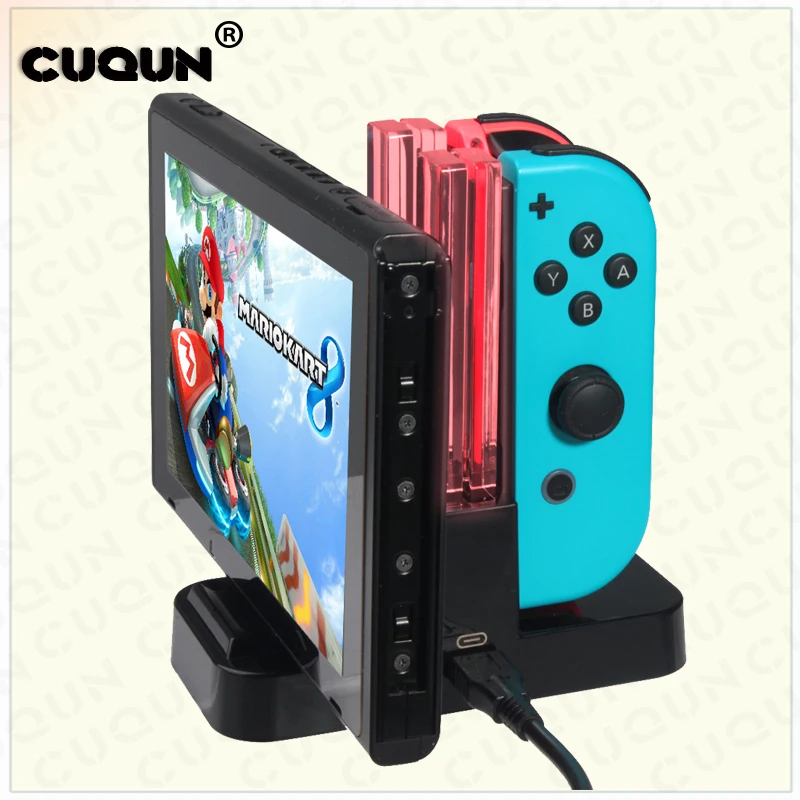 4 in 1 LED Charging Dock Station Charger Cradle For Nintend Switch N Switch font b