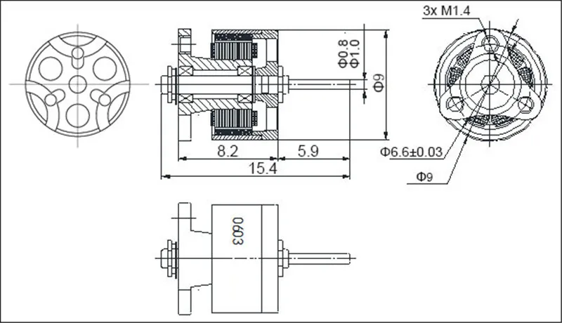 Racerstar BR0603C 0603 17000KV 19000KV 22000KV 1S мини Бесщеточный микро-двигатель для радиоуправляемых моделей запчасть для мультикоптера аксессуары «сделай сам»