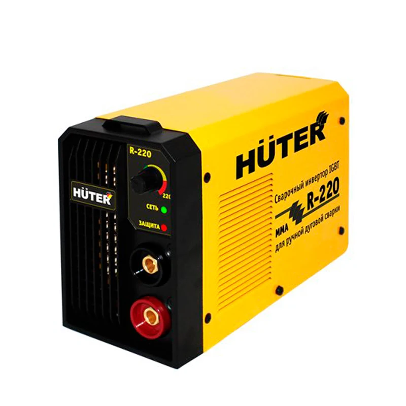 Аппарат сварочный инверторный HUTER R-220 (Диапазон тока от 10 до 220 А, работа при пониженном напряжении, напряжение дуги 28,8 В)