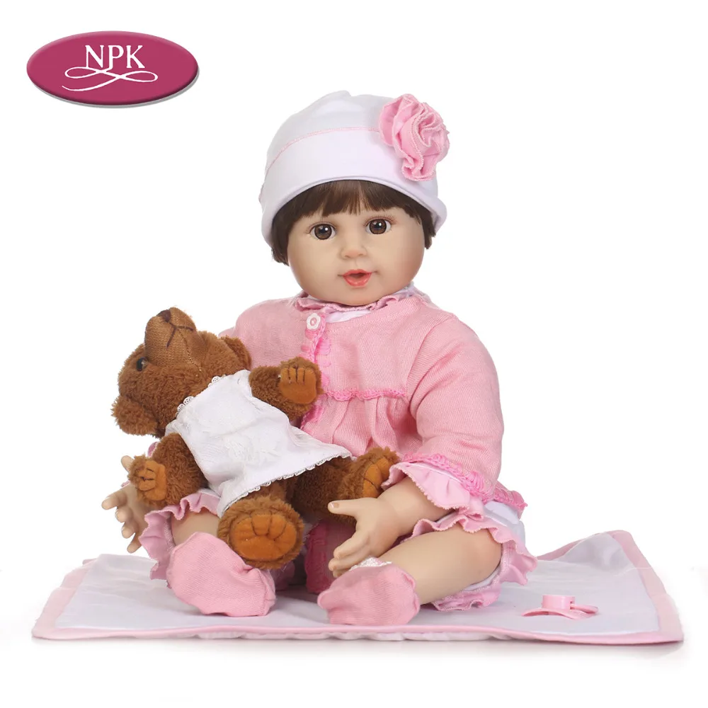 NPK 55CM Bebe Reborn Menina Silicone Lifelike Toddler Baby Bonecas Girl Kid Doll Bebe Reborn Menina Soft Cloth Toys For Children (2)