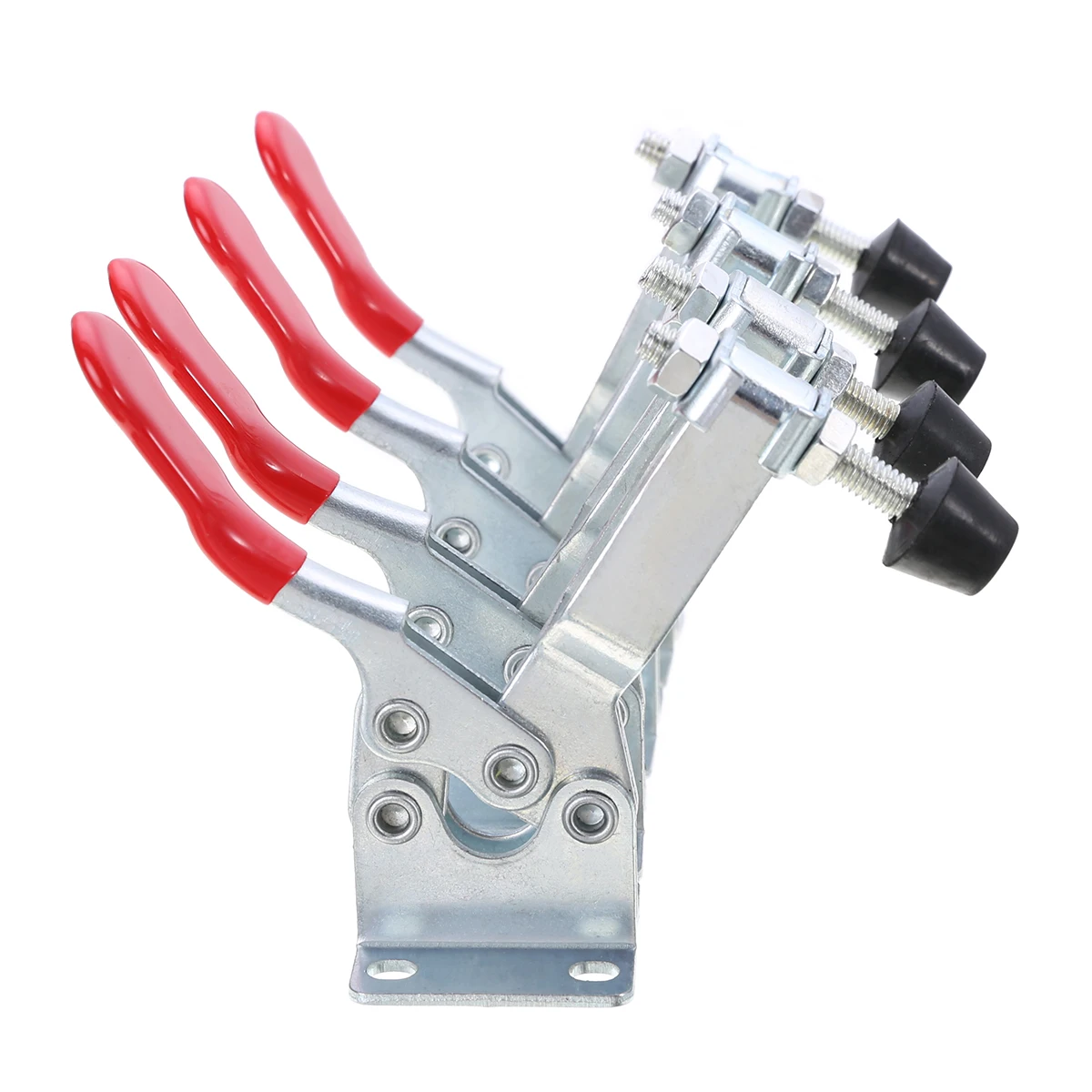 4pcs GH-201B Horizontal Toggle Clamp 90Kg 198Lbs Holding Capacity Quick Release Hand Tool Set