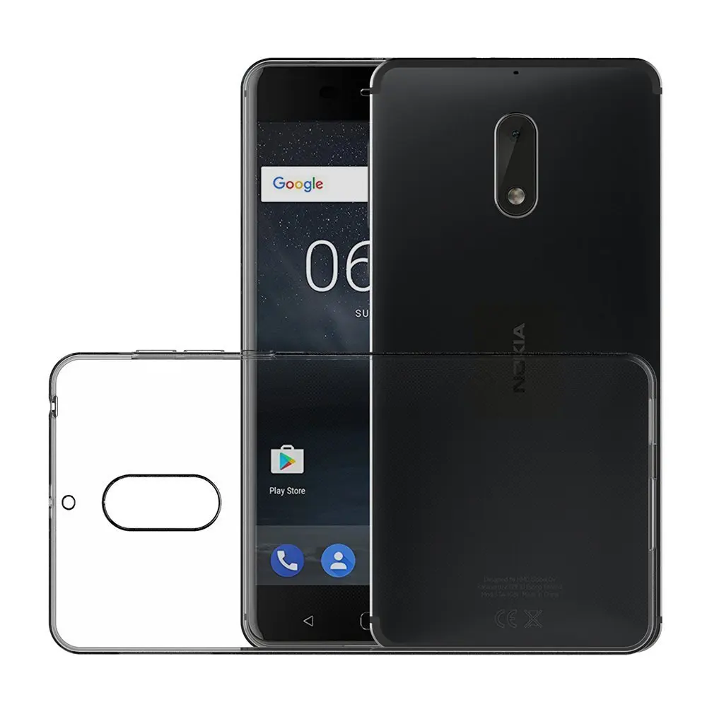 Чехол для Nokia 6 5 дюймов ультра тонкий мягкий Силиконовый ТПУ резиновый