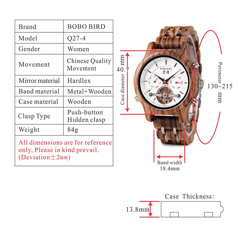 Mechanical Watches Men Top Brand Luxury Wooden Watch