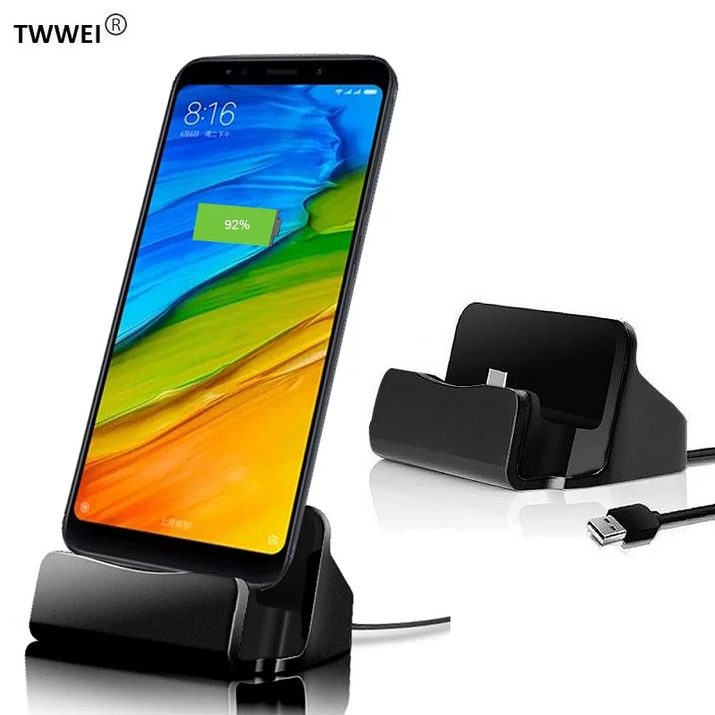 

USB Charger Docking Station Desktop Charging Sync Cradle Dock Stand Holder for Xiaomi Redmi Note 7 6 5 Pro 4 4X Mi 9 8 A2 Lite