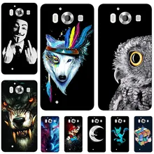 בעלי החיים וולף חתול חזרה כיסוי עבור Microsoft נוקיה Lumia 430 435 520 525 N520 530 640 XL 950 930 925 920 730 מקורי בדוגמת קאפה(China)