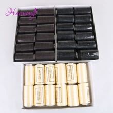 3 кор./лот Черный Коричневый Белый хлопок плетения нити волос Ткачество швейные нитки для наращивания волос 3 цвета