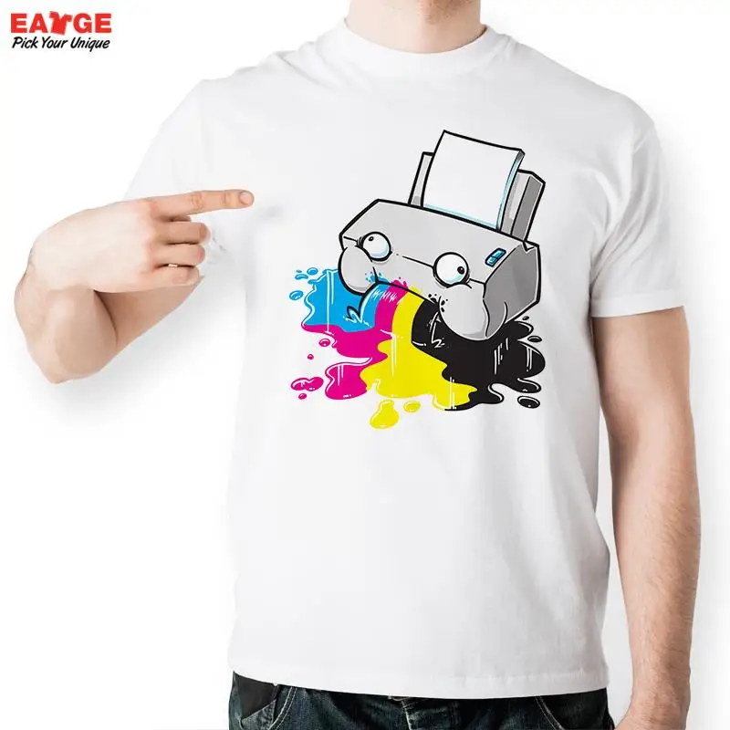 Funny Oh My Printer Vomit Colorful Ink Out T Shirt Design ...