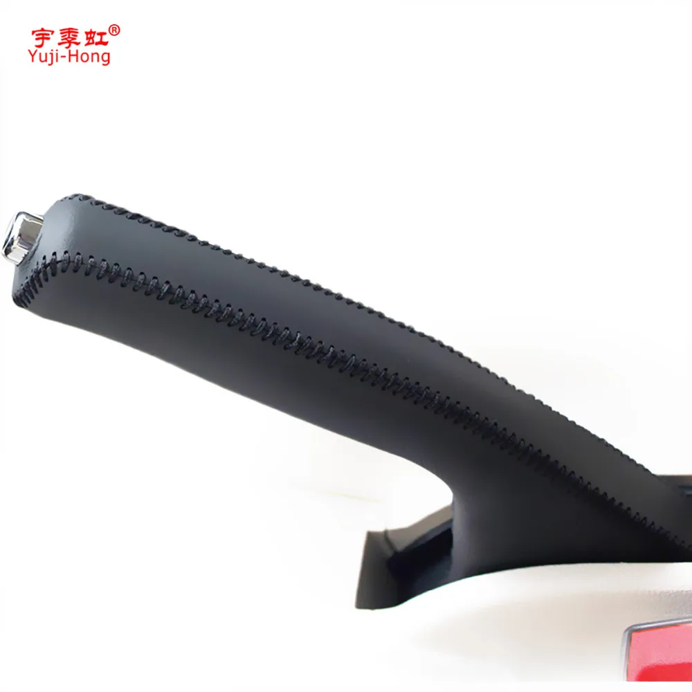 

Yuji-Hong Car Handbrake Covers Case for Chery Arrizo 7 Car Styling Handbrake Grips Genuine Leather Auto Cover Black / Red lines