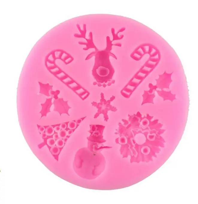 

Green food liquid silicone mold fondant cake mold baking Christmas cake decorating tool mold Christmas gifts