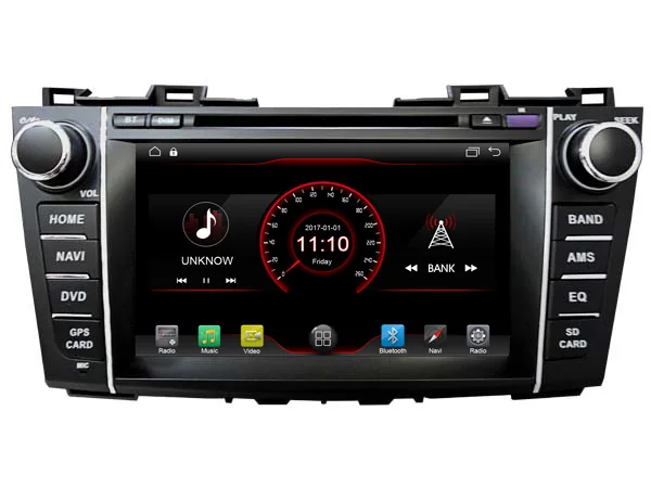 Discount Navirider car dvd player multimedia autoradio android 8.1 wifi gps navigation for Mazda 5 Premacy 2009-2012 headunits FM stereo 1