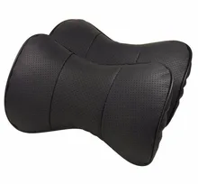 1pcs Top Layer Leather Car Headrest Upscale Auto supplies neck Safety Cushion Car neck support Headrest