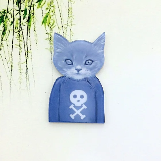 Японский пара кошка мама для девочек, с рисунком кота и броши-кошки шпильки назад эмалевая брошь значок безопасный штырь отворотом Для женщин ювелирные подарки - Окраска металла: 6