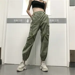 baggy green cargo pants womens