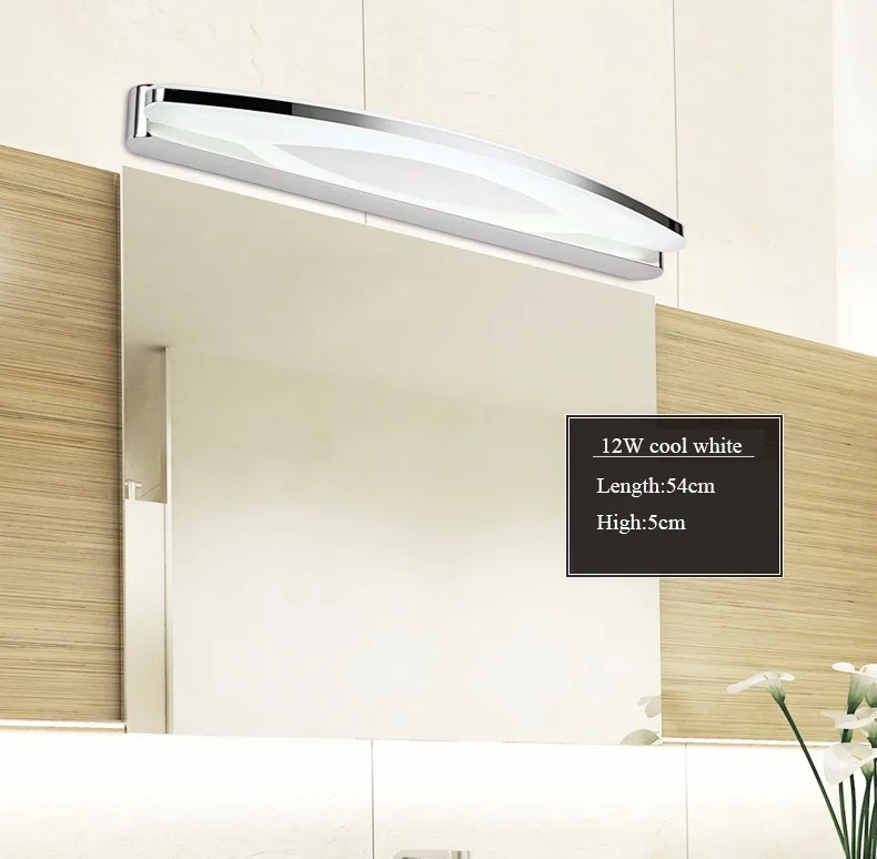 Длинный светодиодный светильник-зеркало 39 см~ 100 см AC90-260V, современный косметический акриловый настенный светильник для ванной комнаты, водонепроницаемый
