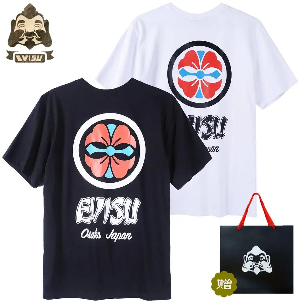 

Evisu Behind The Joint Name Logo Men's Casual Summer Short-Sleeved Fashion Men Women Lovers Short-Sleeved Two-color Vest H608