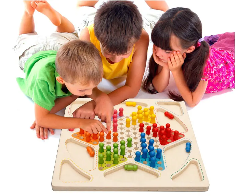Развивающие детские деревянные игрушки детские строительные блоки шашки/полеты шахматы, шашки и Летающие шахматы, шашки Детские деревянные игрушки