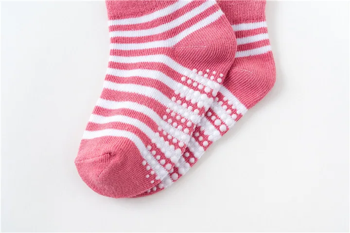 YWHUANSEN/6 пар/лот, хлопковые нескользящие носки-башмачки для детей 0-6 лет, короткие носки-тапочки для детей с резиновыми захватами, четыре сезона