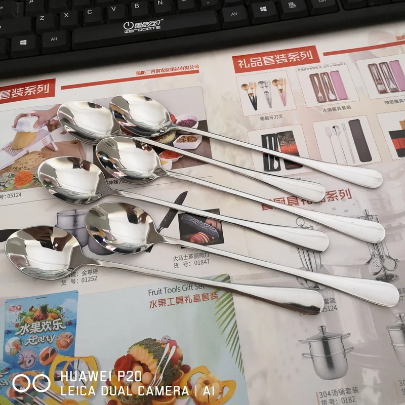 Набор столовых ложек из 6 предметов, настольная ложка Flatware полировка зеркала из нержавеющей стали 7,7 дюйма 19,5 см