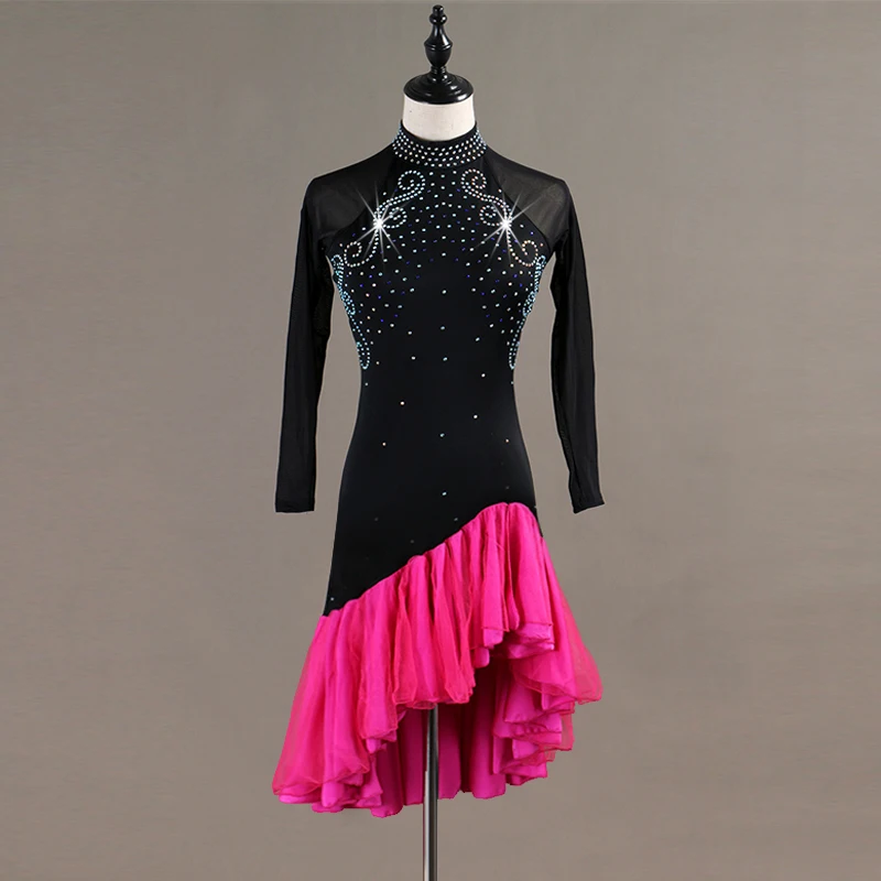 

2019 tango samba latin dance dress women rumba ballroom latin dance competition dresses latin dance dress for kids girl women