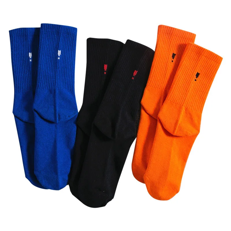 Осенне-зимние носки для пар, красные носки, мужские и женские носки в стиле хип-хоп для скейтборда, хлопковые носки