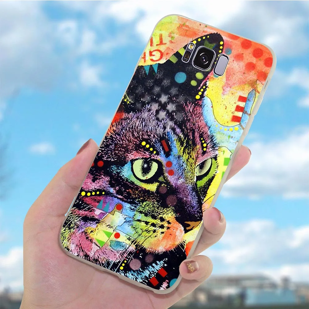 Чехол для телефона с изображением милого кота на Рождество Galaxy Samsung S10e S6 Edge M10 M20 M30