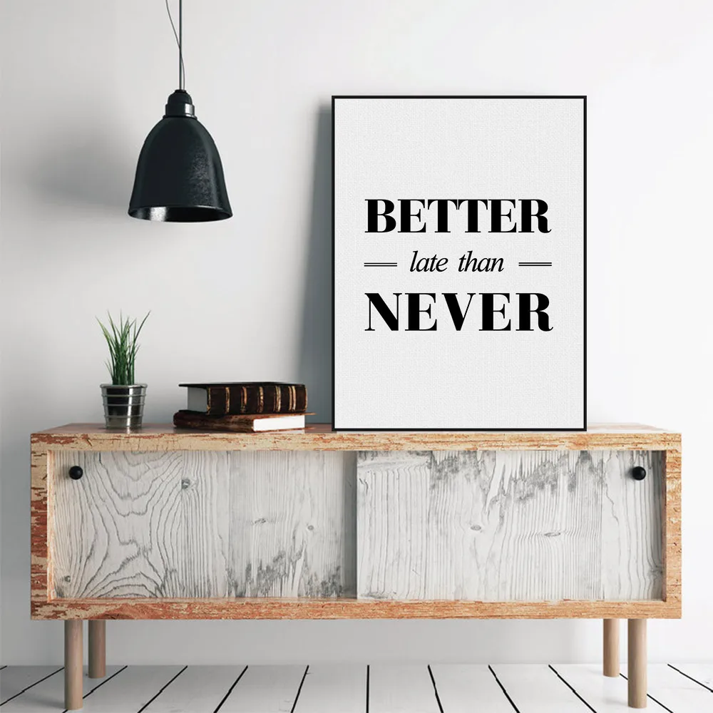 Inspirational Typografie Citaat Art Print Poster Muur Foto